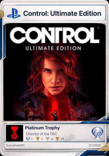 A minted platinum trophy card